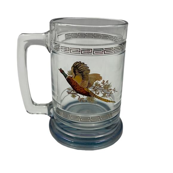 Vintage Princess House Pheasant Crystal Stein Mug Beer Sportsman Fowl Hunting - Picture 1 of 9